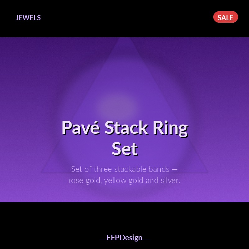 Pavé Stack Ring Set